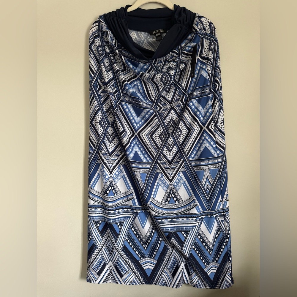 Apt. 9 Blue and White Patterned Dress
